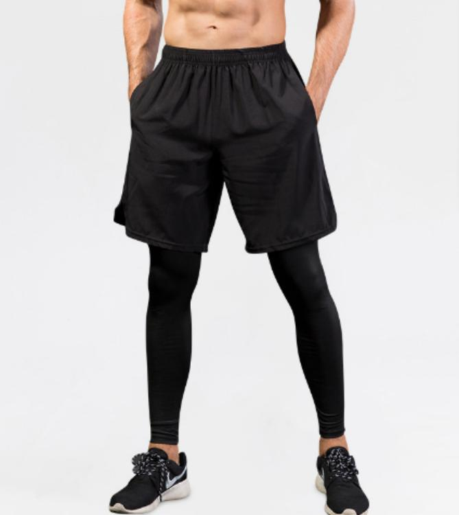 Short hombre con calentador largo Eco - Negro